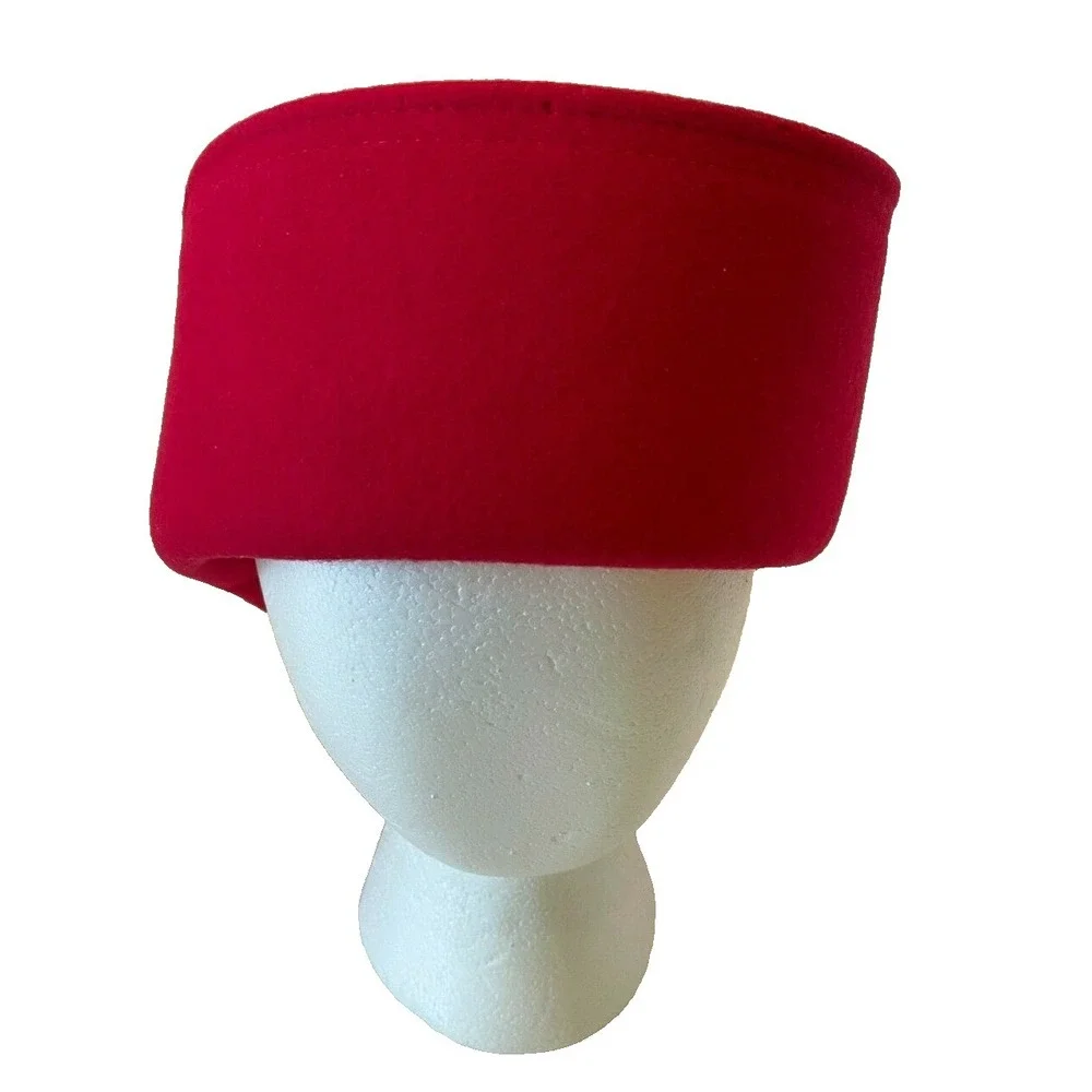 Geo W. Bollman & Co. Womens High Rim Derby Hat OS‎ Pink 100% Wool Floral Hat Pin